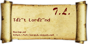 Tót Loránd névjegykártya