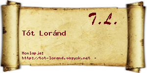 Tót Loránd névjegykártya